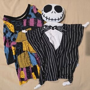 🎃 EUC Little Sleepies Disney Nightmare Before Christmas Set – Sally Dress + Jac